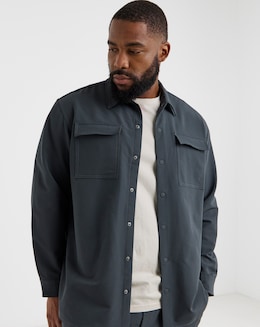 Jack &amp; Jones Point Commute Travel Shirt - Grey