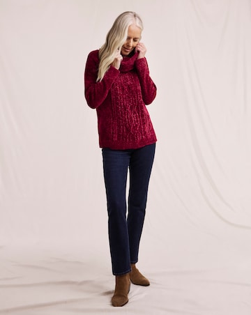 Julipa Cable Cowl Neck Chenile Jumper