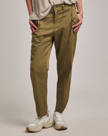 Anthology Khaki Cargo Lyocell Trousers