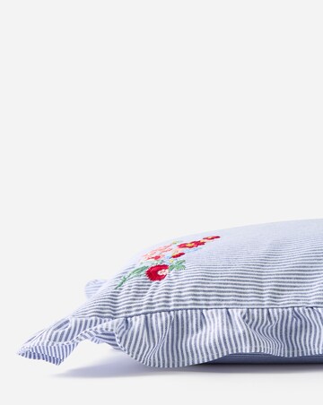 Julipa Estella Floral Embroidered Ruffle Cushion