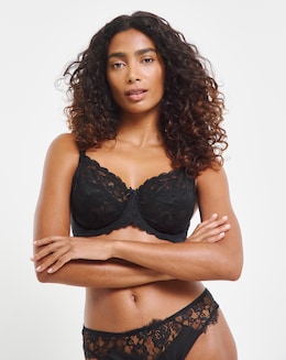 Pretty Secrets Ivy Lace Full Cup Bra (B-G) Black