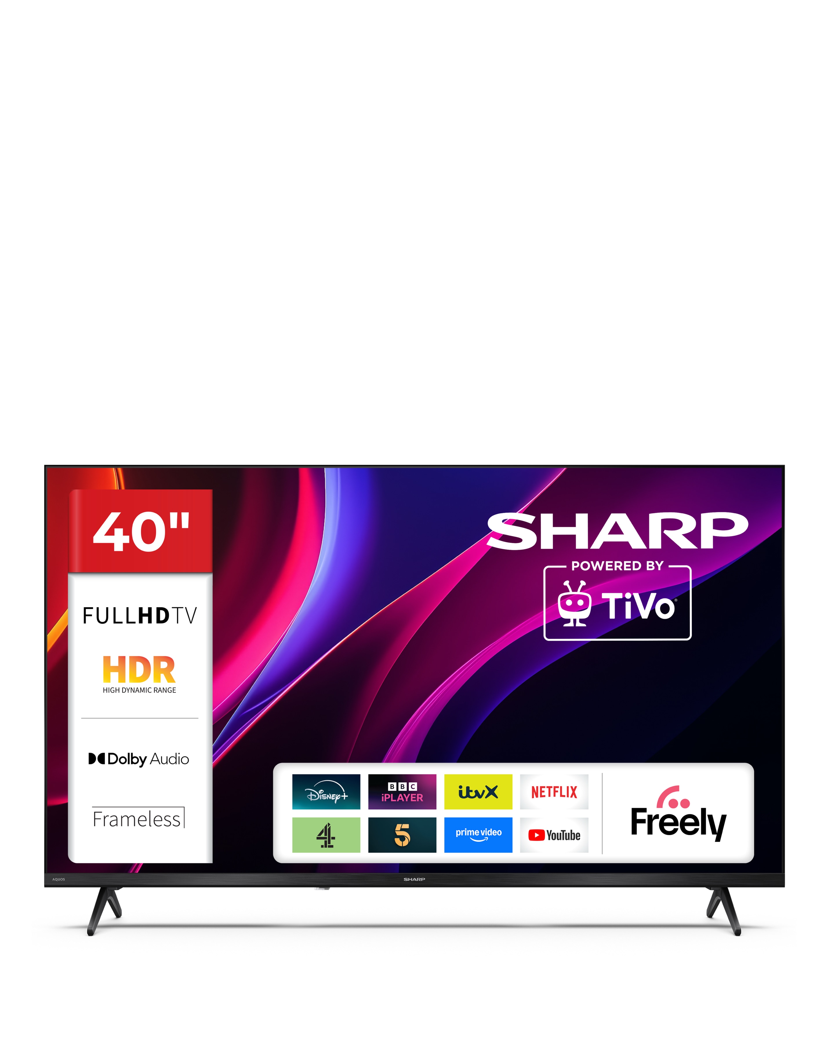 Sharp 2T-C40HE3245KB 40in QLED Full HD Smart TiVo LED TV with
