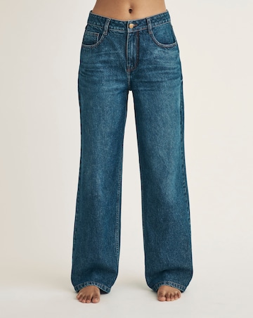 Nobody's Child Indigo Wash Wide Leg Jean 30