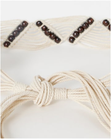 Beaded Macrame Tie Belt