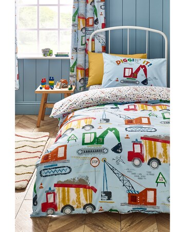 Catherine Lansfield Kids Digger Dreams Duvet Cover Set