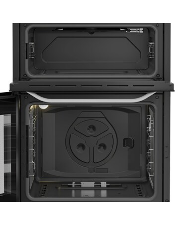 Hotpoint HTG6GDCW 60cm Gas Twin Cooker with Glass Lid - White