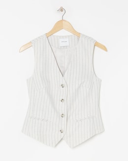 Pinstripe Linen Waistcoat