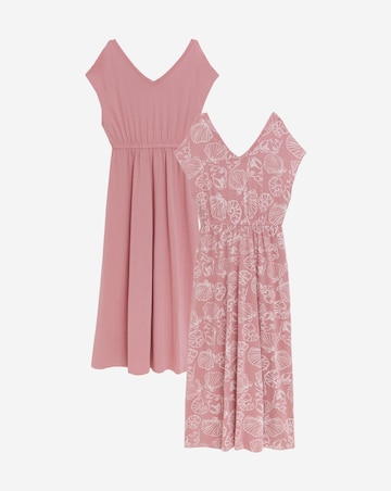 JD Williams (2 Pack) Value Maxi Nighties Shell Print