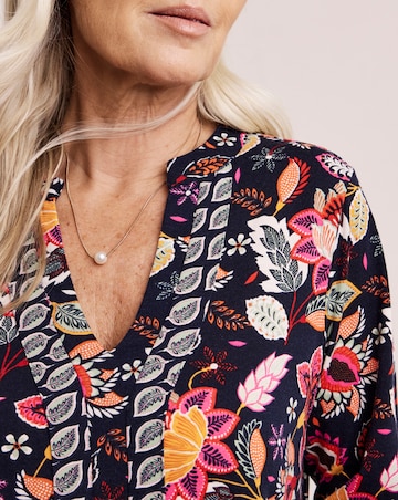 Julipa Contrast Print Jersey Midi Dress