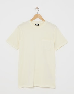 Garment Dyed Pocket T-Shirt Long- Lemon