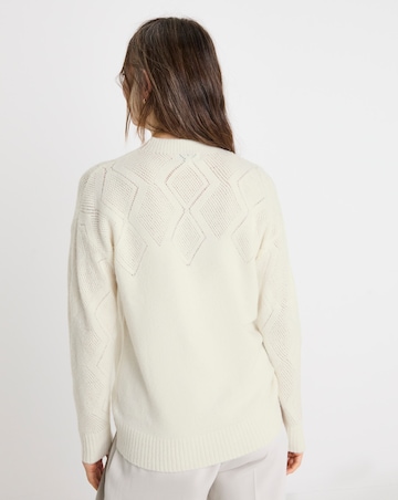 Ivory Yoke Stitch Jumper