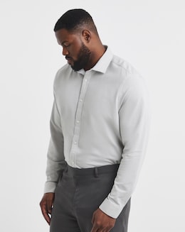 Premium Textured Cut Away Collar Shirt