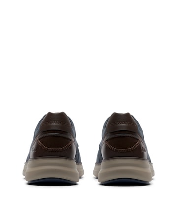 Clarks Mullan Moc Shoes Wide Fit - Navy