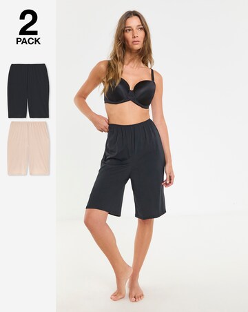 Pretty Secrets 2 Pack Culottes Black/Almond
