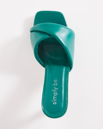 Angela Volume Twist Heeled Mule - Extra Wide (EEE)