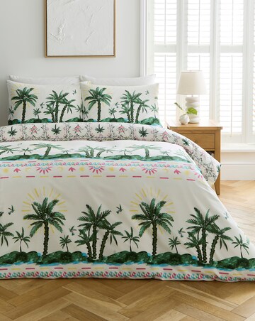 Ariana Palm Cotton Blend Duvet Cover Set