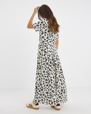 Asymmetric Seam Maxi Dress
