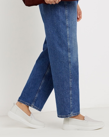 Heavenly Soles Fia Sporty Leather Loafer - Extra Wide Fit (EEE)