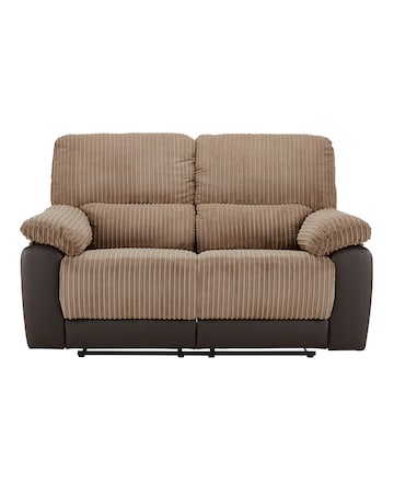 Harlow Fabric/Faux Leather Recliner 2 Seater Sofa