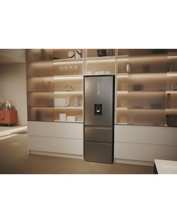 Haier HTW5618EWMG Combi Series 5 Water Dispenser Fridge Freezer - Inox