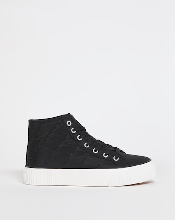 Ayla Quilted Hi Top Trainers - Wide Fit (E)