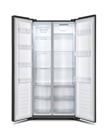 Fridgemaster MS83430EB 80cm American Fridge Freezer - Black