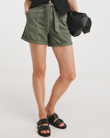 Khaki Utility Cargo Shorts