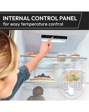 Hoover HHCR3818ENPL Non-Plumbed Total No Frost American Fridge Freezer - Silver