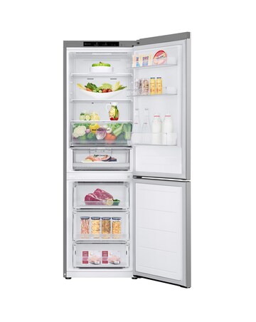 LG GBV3100DPY No Frost Fridge Freezer Silver - D Rated 186 CM