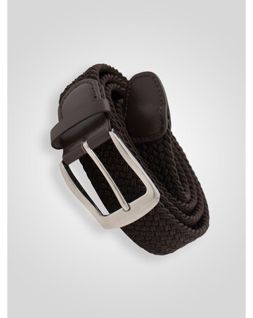 D555 Big & Tall Malcolm Stretch Braided Belt - Brown