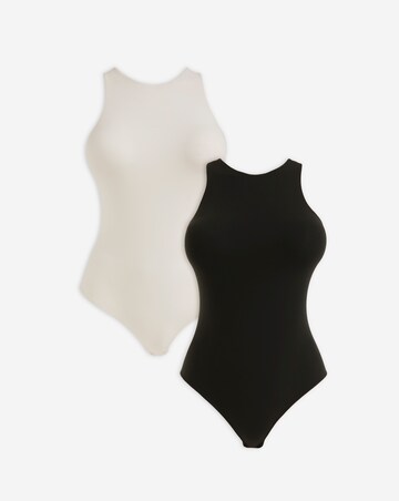 MAGISCULPT Light Control (2 Pack) Smoothing Racer Bodysuits Black/White