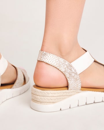 Jillian Leather Elsa Sandal Wide E Fit