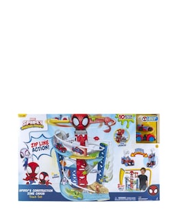 Marvel Spidey and His Amazing Friends Construction Zone Chaos Race Track Set