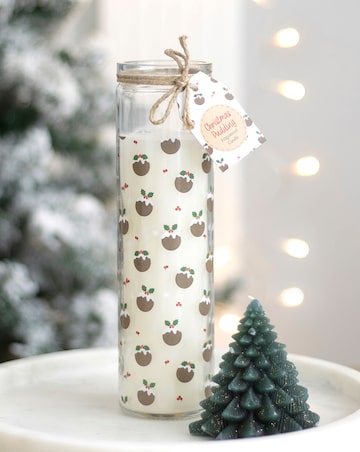 Christmas Pudding Scented Advent Tube Candle