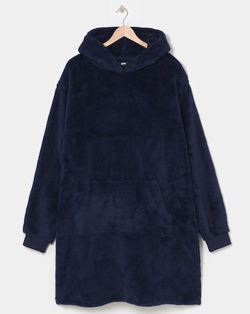 Navy Oversized Fleece Hoodie