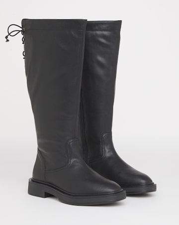 Rome Lace Up Back Riding Boots - Extra Wide Fit (EEE) & Super Curvy Calf