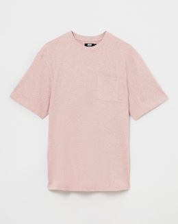 Textured Marl Relaxed Fit Pocket T-Shirt