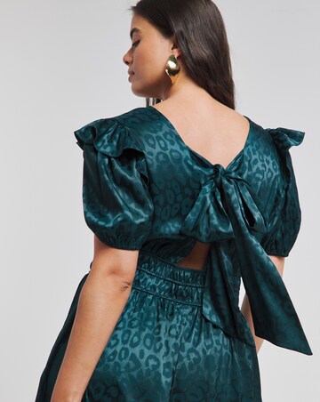 Lovedrobe Dark Green Wrap Front Maxi Dress