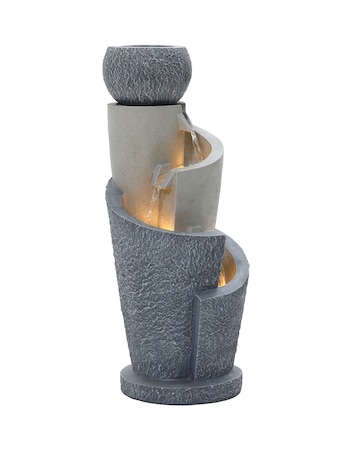 Charles Bentley 3 Tier Cascading Spiral LED Water Feature