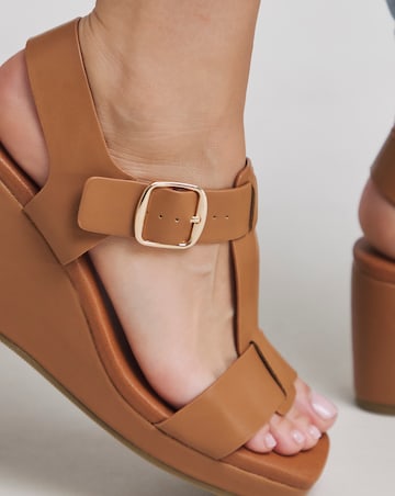 Emilia Two Part Wedged Sandals - Extra Wide Fit (EEE)