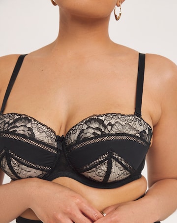 MAGISCULPT Lace And Mesh Underwire Padded Multiway Bra B-F - Black