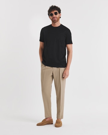 Folio Mercerised Supima T-Shirt- Black