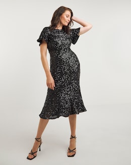 Joanna Hope Sequin Midi Dress