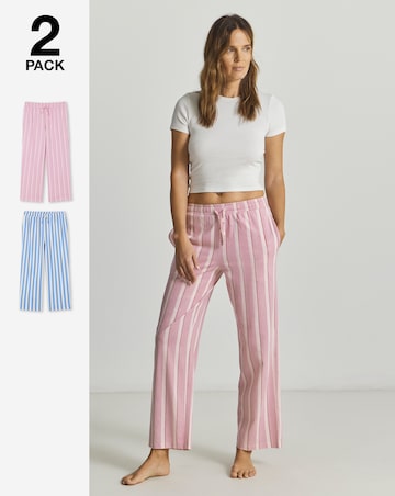 Pretty Secrets (2 Pack) Stripe Pyjama Bottoms