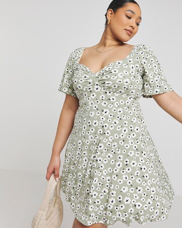 Simply Be Supersoft Jersey Knot Front Skater Dress