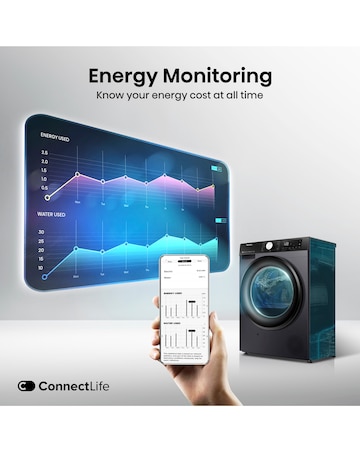 Hisense 3S Series DH3S902BB3 WiFi-enabled 9kg Heat Pump Tumble Dryer - Black