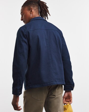 Navy Cotton Pocket Jacket