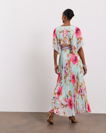 Joanna Hope Printed Pleated Maxi Dress