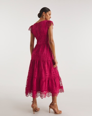 Joanna Hope Geo Lace Prom Dress