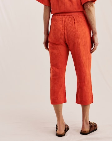 Julipa Cotton Double Cloth Crop Trousers